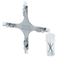 Bracket positioning gauge, with pencils