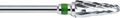Super hard metal bur, with cross toothing cut, coarse, form: conical, domed end
