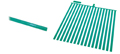 Plastic patterns – bars 1 B 2, lingual bar, narrow, green