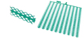 Préformes en plastique – rétentions CR 2, rétentions réticulées avec fil d‘arrêt pour mandibule, vert