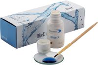 Nacera® Blue X Set, Translucent Liquid (liquide Nacera® Blue X de 15 ml, pinceau et petit bol en verre)