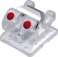 dinamique® c self-ligating ceramic bracket, 0° torque, 0° angulation for tooth 32, Roth 22
