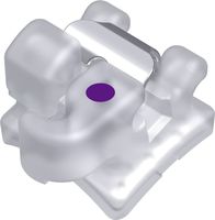 dinamique® c self-ligating ceramic bracket with hook, -11° torque, +7° angulation for tooth 33, Roth 22