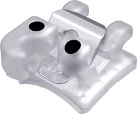 dinamique® c self-ligating ceramic bracket with hook, -17° torque, 0° angulation for tooth 45, Roth 22