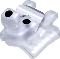dinamique® c self-ligating ceramic bracket with hook, -17° torque, 0° angulation for tooth 35, Roth 22
