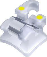 dinamique® c self-ligating ceramic bracket with hook, -7° torque, 0° angulation for tooth 14, McLaughlin-Bennett-Trevisi** 22