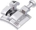 equilibrium® mini, metal bracket with hook, tooth 14, -7° torque, 0° angulation, Roth 18