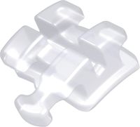 discovery® pearl, ceramic bracket with hook, tooth 34, -17° torque, 0° angulation, Roth 22