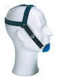 High-pull headgear for chin cap therapy, rigid chin cap