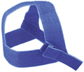High-pull headgear without safety modules; blue denim