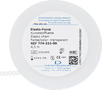 Elasto-Force plastic chain without short connector, transparent