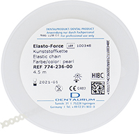 Elasto-Force plastic chain without short connector, pearl