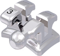 discovery®, metal bracket with hook, tooth 33, -11° torque, +7° angulation, Roth 22
