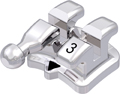 discovery®, metal bracket with hook, tooth 43, +7° torque, +5° angulation, Ricketts® – IV. dim., Universal / Hilgers 18