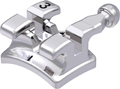 discovery®, metal bracket with hook, tooth 23, -2° torque, +9° angulation, Roth 18