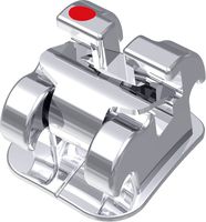 dinamique® m self-ligating metal bracket, +10° torque, +8° angulation for tooth 12, McLaughlin-Bennett-Trevisi** 22
