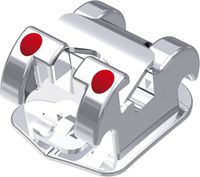 dinamique® m self-ligating metal bracket, -6° torque, 0° angulation for tooth 31, McLaughlin-Bennett-Trevisi** 22