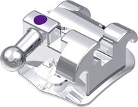 dinamique® m self-ligating metal bracket with hook, 0° torque, +3° angulation for tooth 43, McLaughlin-Bennett-Trevisi** 22