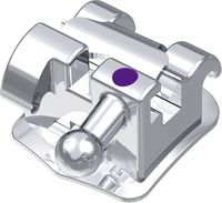 dinamique® m self-ligating metal bracket with hook, 0° torque, +3° angulation for tooth 33, McLaughlin-Bennett-Trevisi** 22