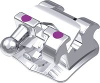dinamique® m self-ligating metal bracket with hook, -12° torque, 0° angulation for tooth 44, McLaughlin-Bennett-Trevisi** 22