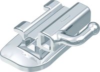 Ortho-Cast M-Series, convertible buccal tube, double rectangular, tooth 36-37, 0° torque, 0° offset, Standard Edgewise 22
