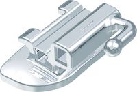Ortho-Cast M-Series, convertible buccal tube, double rectangular, tooth 47-46, 0° torque, 0° offset, Standard Edgewise 22
