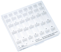 Trays with lids and inserts for band cabinet, Marking: Standard upper molar bands