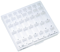 Trays with lids and inserts for band cabinet, Marking: dentaform® upper first molar bands, right